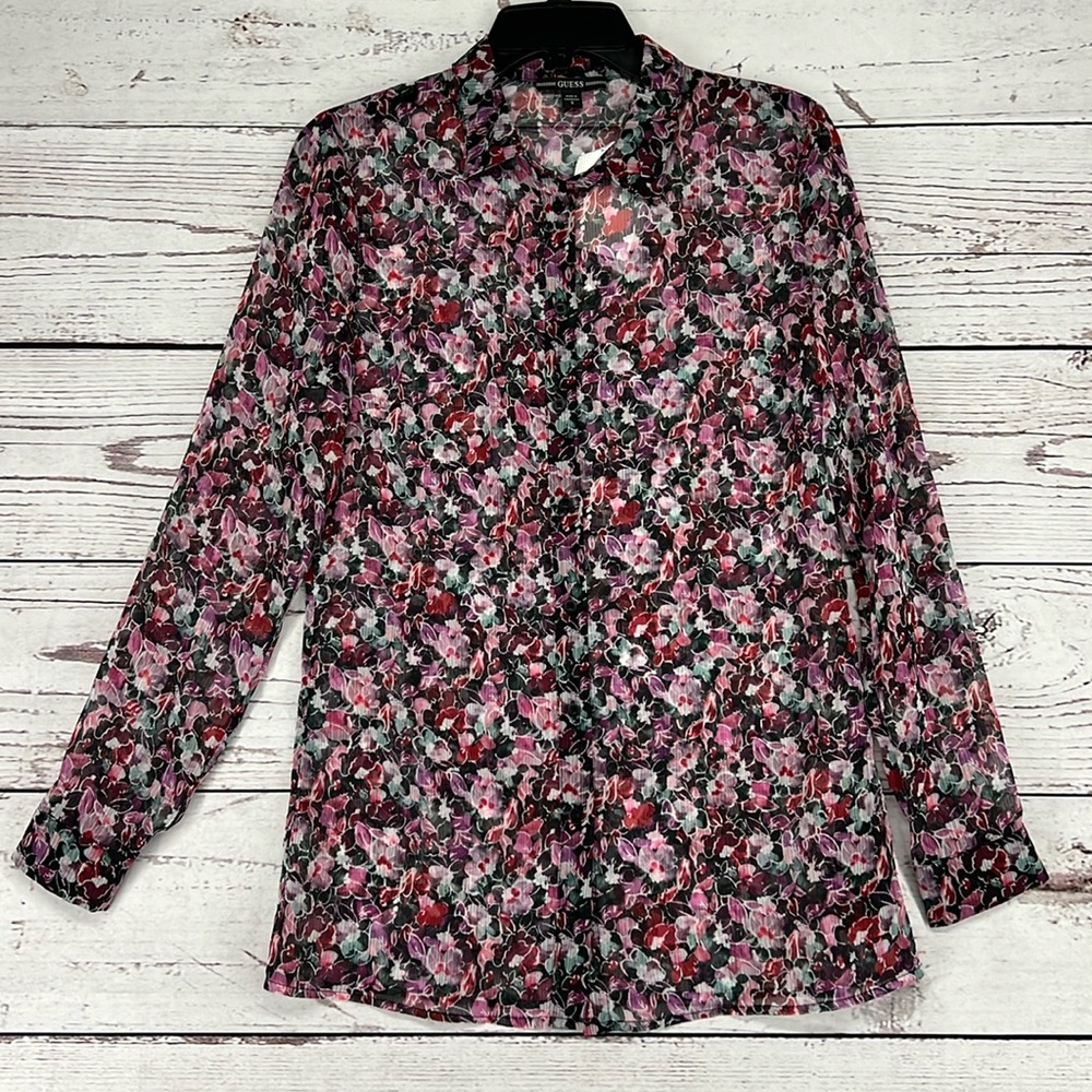 Guess Long Sleeve Blouse Size S